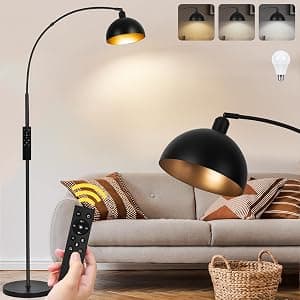 VenzBlomia 【Upgraded】Black Arc Floor Lamps for Living Room - Dimmable Arched Floor Lamp with Remote Control & 2700-6000K 9W LED Bulb Included, Modern Arch Standing lamp, Industrial Tall Lamp por Artista não identificado — capa do álbum