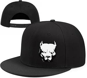 Flat Bill Hats for Men Snapback Snap Backpack Hat for Boy Wide Brim Pitbull lids Black Trucker Dad Baseball Cap Rock Roll por Artista não identificado — capa do álbum