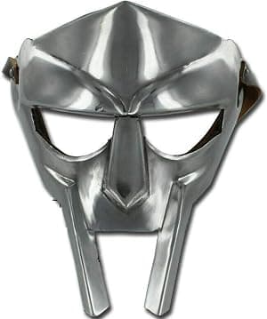 Máscara de fantasia de gladiador medieval de Halloween, 18 g, reconstituição, adulto, personalizada, MF Doom feita à mão por Artista não identificado — capa do álbum