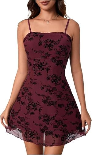 Vestido Cami Curto Feminino com Acabamento em Alface Estampa Floral Sem Mangas por Verdusa — capa do álbum