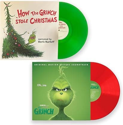 The Grinch - "Super Scrooge" Christmas Vinyl Collection: How The Grinch Stole Christmas (On Grinch Green Vinyl) / The Grinch (2018) (On Merry Red Vinyl) por Dr. Seuss — capa do álbum