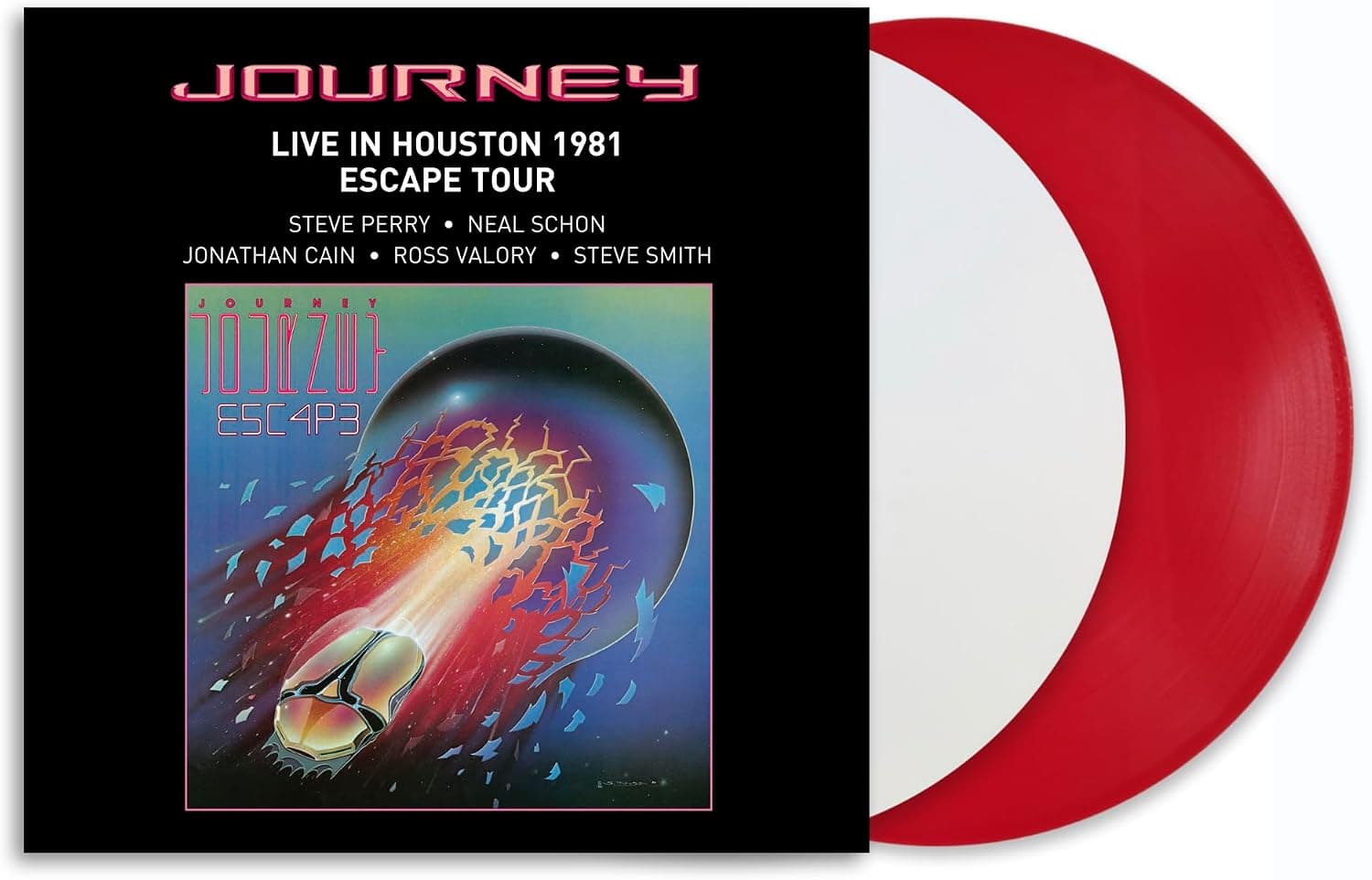 Journey Escape Live in Houston Vinyl, White/Red LP por Journey — capa do álbum