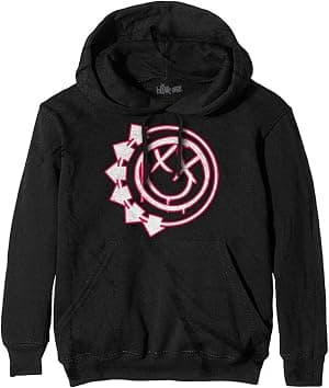 Blink 182 Moletom com capuz Six Arrow Smiley Band logotipo oficial unissex preto pulôver por Artista não identificado — capa do álbum