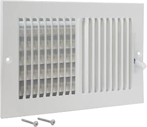 EZ-FLO Registro de parede lateral de aço com ventilação bidirecional de 25,4 x 15,2 cm, abertura de duto de aço, 61610 por Artista não identificado — capa do álbum