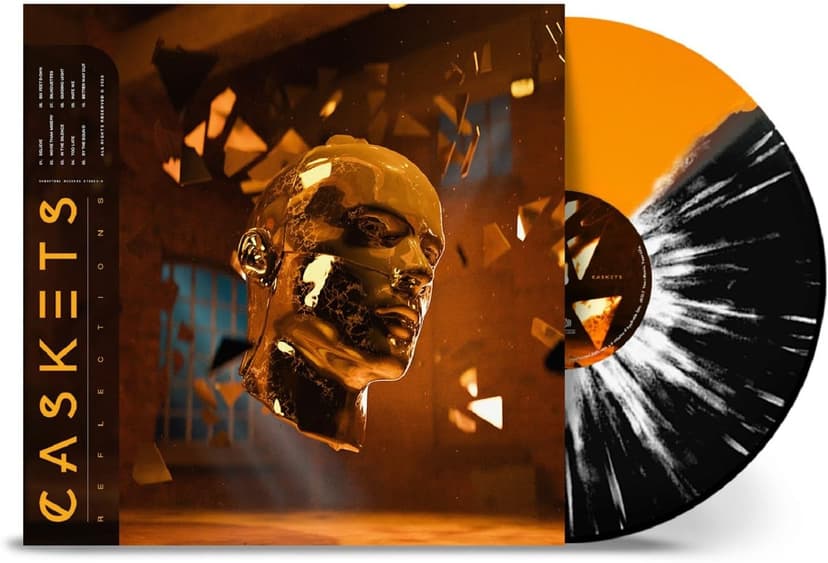 Reflections - Orange and Black W/ White Splatter (Colored Vinyl, Orange, Black, White, Splatter) por Caskets — capa do álbum