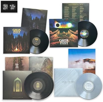 Greta Van Fleet 4 Vinyl Collection: From The Fires / Anthem Of The Peaceful Army / The Battle Of Garden's Gate / Starcatcher / + Including Bonus Art Card por Greta Van Fleet — capa do álbum