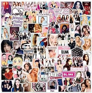 100 pçs Blackpink estético Kpop adesivos para meninas, adesivos de vinil à prova d'água modernos modernos para garrafas de água laptop bagagem guitarra diário grafite decalques por BLACKPINK — capa do álbum