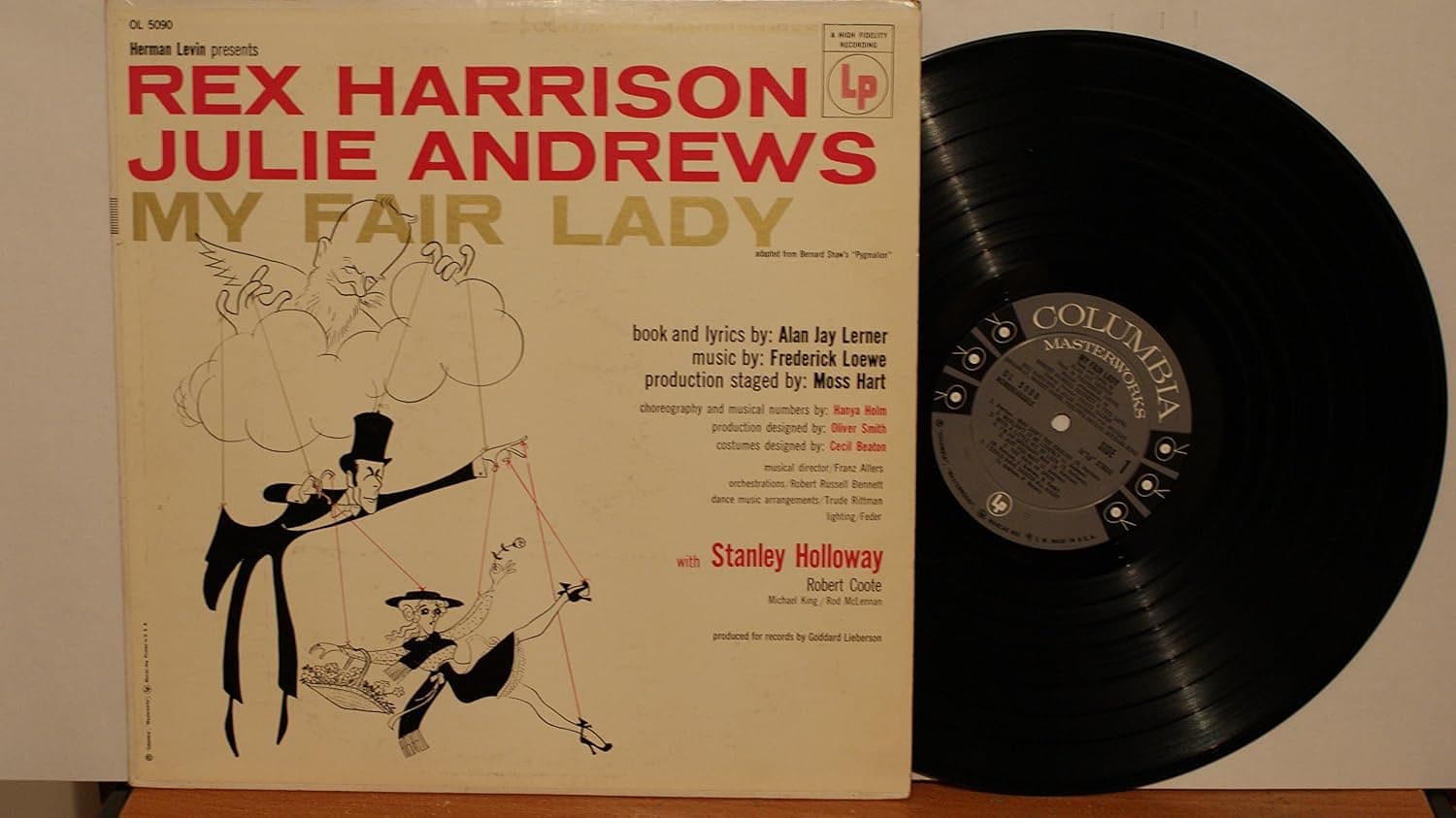My Fair Lady Herman Levin presents Rex Harrison Julie Andrews Record Album Vinyl por Rex Harrison — capa do álbum