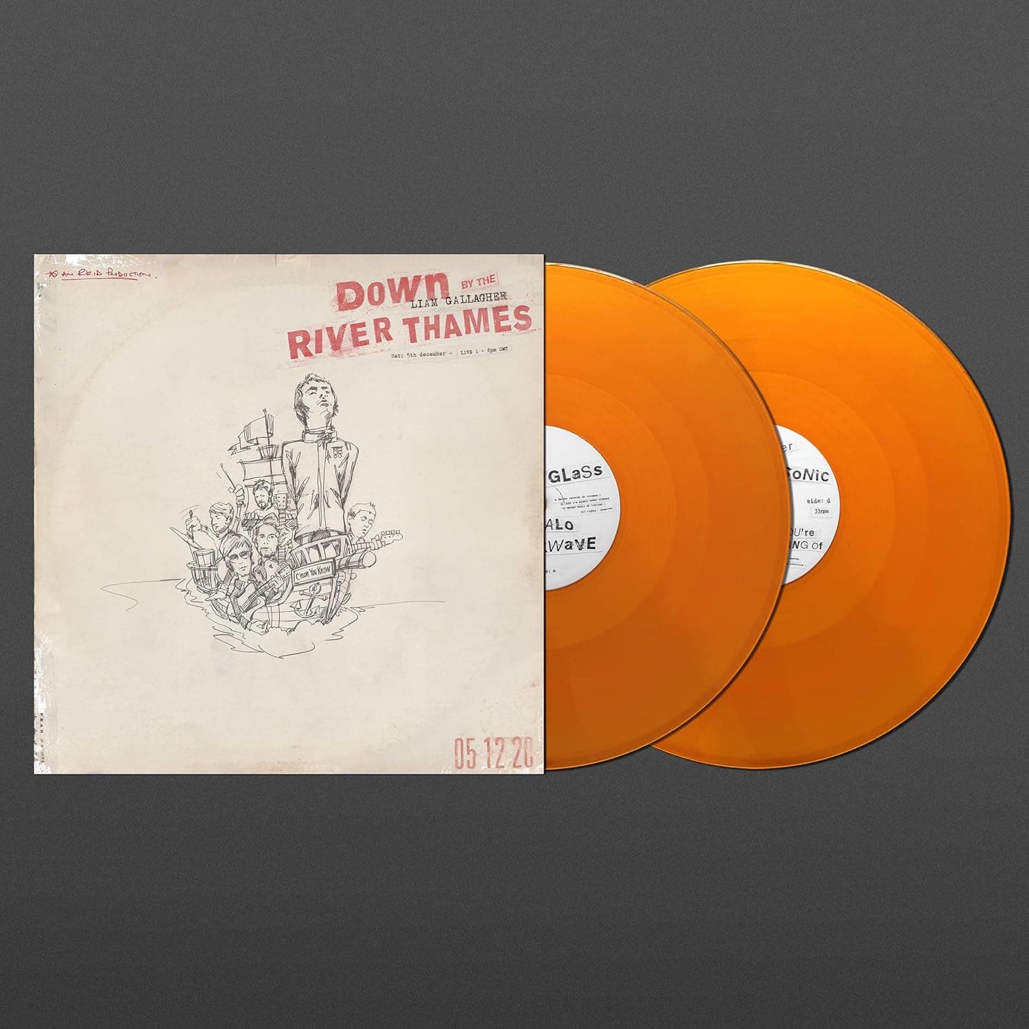 Down By The River Thames (2LP Orange Vinyl) por Liam Gallagher — capa do álbum