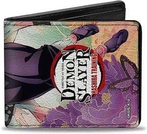 Carteira Demon Slayer, Bifold, Demon Slayer Shinobu Kocho Butterfly Pose e logotipo do título, couro vegano por Artista não identificado — capa do álbum