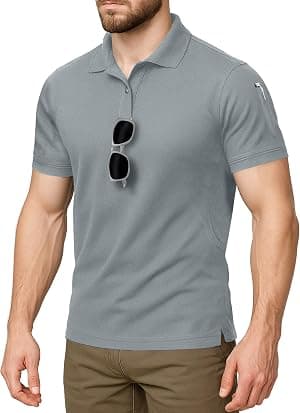 NY Threads Camisa polo masculina, manga curta, secagem rápida, piquê, tática, camiseta de golfe por Artista não identificado — capa do álbum
