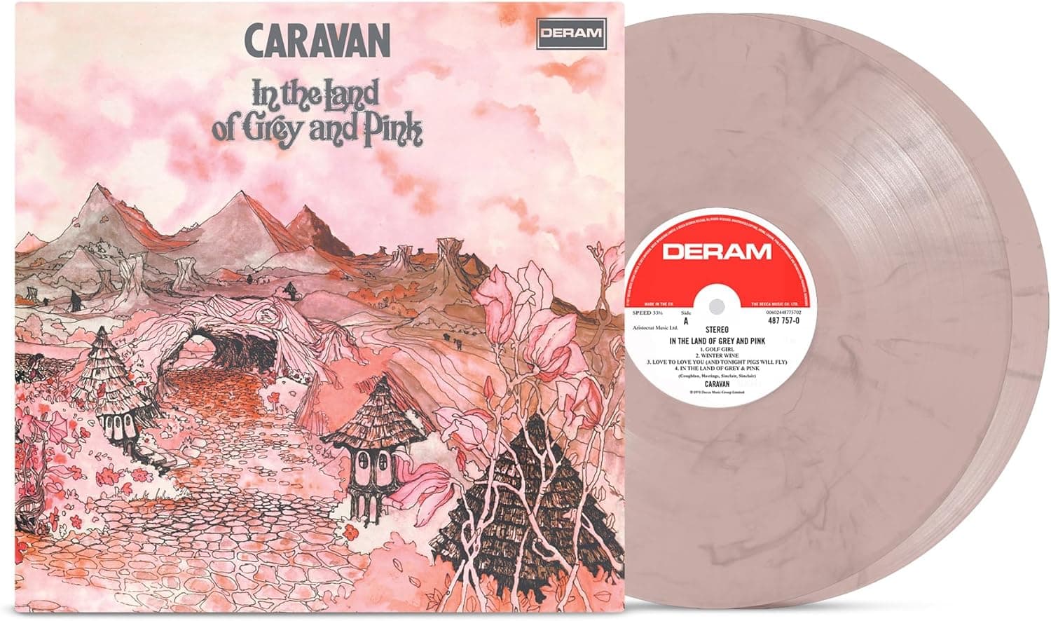 IN THE LAND OF GREY & PINK (2LP/COLOURED VINYL) por Caravan — capa do álbum