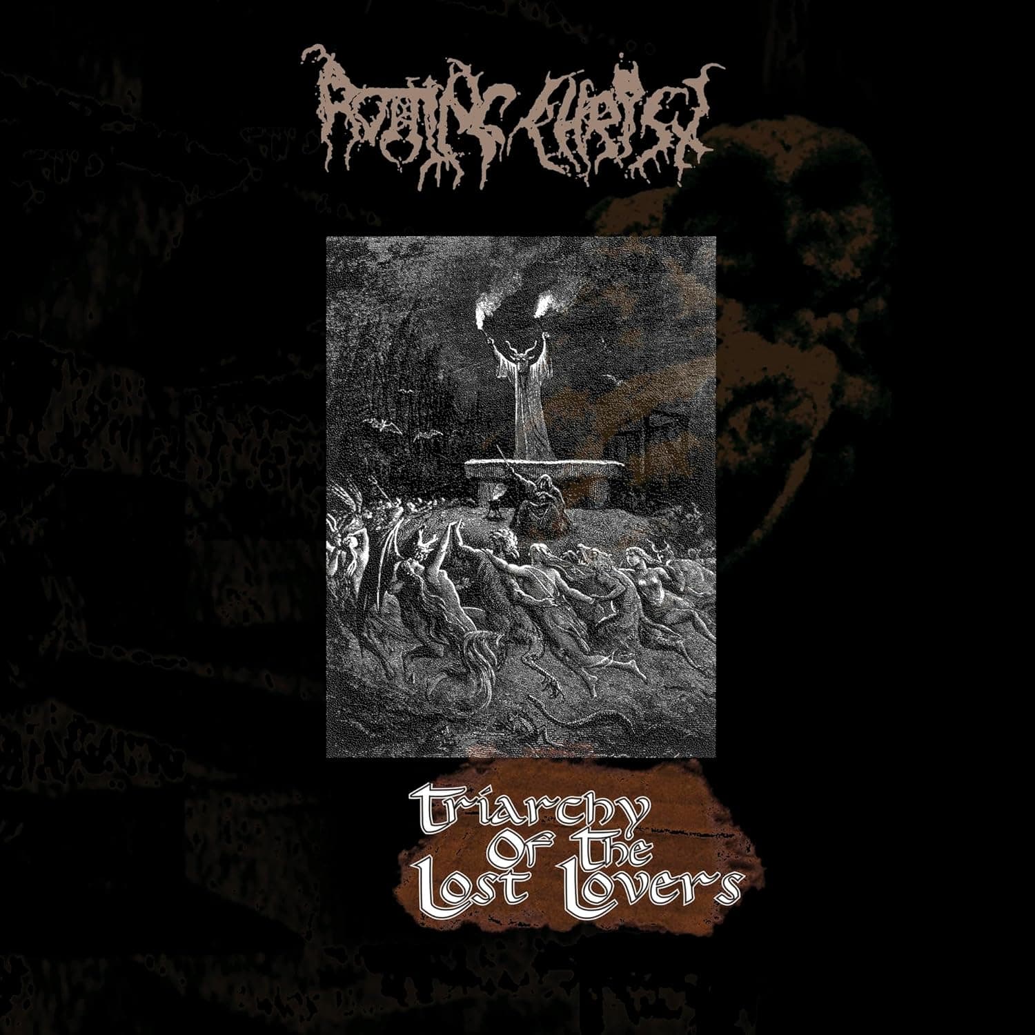 Triarchy of the lost lovers por Rotting Christ — capa do álbum