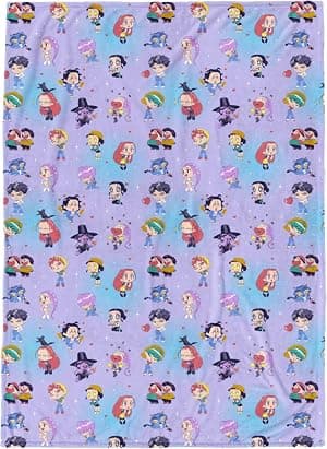 Jay Franco Cobertor de pelúcia infantil – Lã de pelúcia ultramacia e aconchegante para cama, sofá, decoração de casa, Huntrix e Saja Boys licenciados oficialmente, roxo claro - caçadores de demônios por Desenho animado — capa do álbum