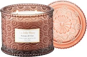 LA JOLIE MUSE Vela de tomate e videira – folha de tomate, rosa, musgo | Vela grande de cera de soja com 2 pavios de 340 g | Queima limpa de 60 horas | Vela perfumada de jardim fresco | Pronto para por Artista não identificado — capa do álbum