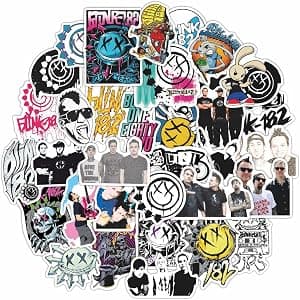 BulbaCraft Adesivos Bl1nk para adultos, adesivos de banda de rock para skate, 35 peças de adesivo forte e adesivo impermeável, decalques de guitarra e laptop para adolescentes por Artista não identificado — capa do álbum