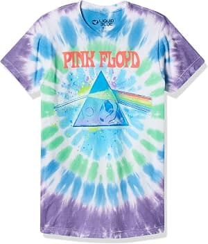 Liquid Blue Camiseta masculina Pink Floyd Dark Side tinta a óleo tie dye manga curta por Artista não identificado — capa do álbum