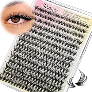 Lash Clusters Kit, DIY Cluster Extensiones de Pestañas 9-16mm, 30D, 280pcs Fluffy D Curl Natural Lashes-Natural Fake Cat Eye Wispy Individual Clusters(16MIX2-1-X) por Individual — capa do álbum