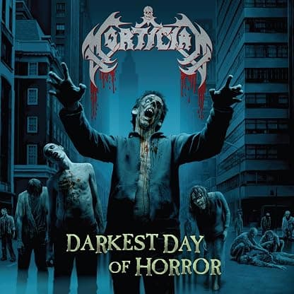 DARKEST DAY OF HORROR (SEA BLUE WITH SPLATTER VINYL) por Mortician — capa do álbum