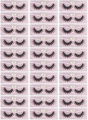 FARRED Atacado Faux Mink Lashes 30 Pares 3D A09 Comprimento Médio Cílios Veganos Fofos Volume Strip Lashes Bulk Fake Mixed Natural Look 3D Cílios Postiços (3D A09) por Par — capa do álbum